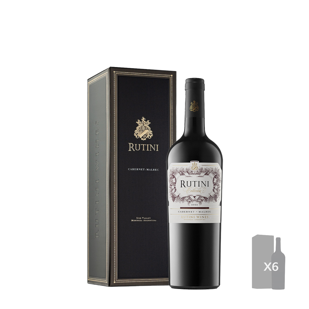 6 Estuches individuales Rutini Cabernet Malbec