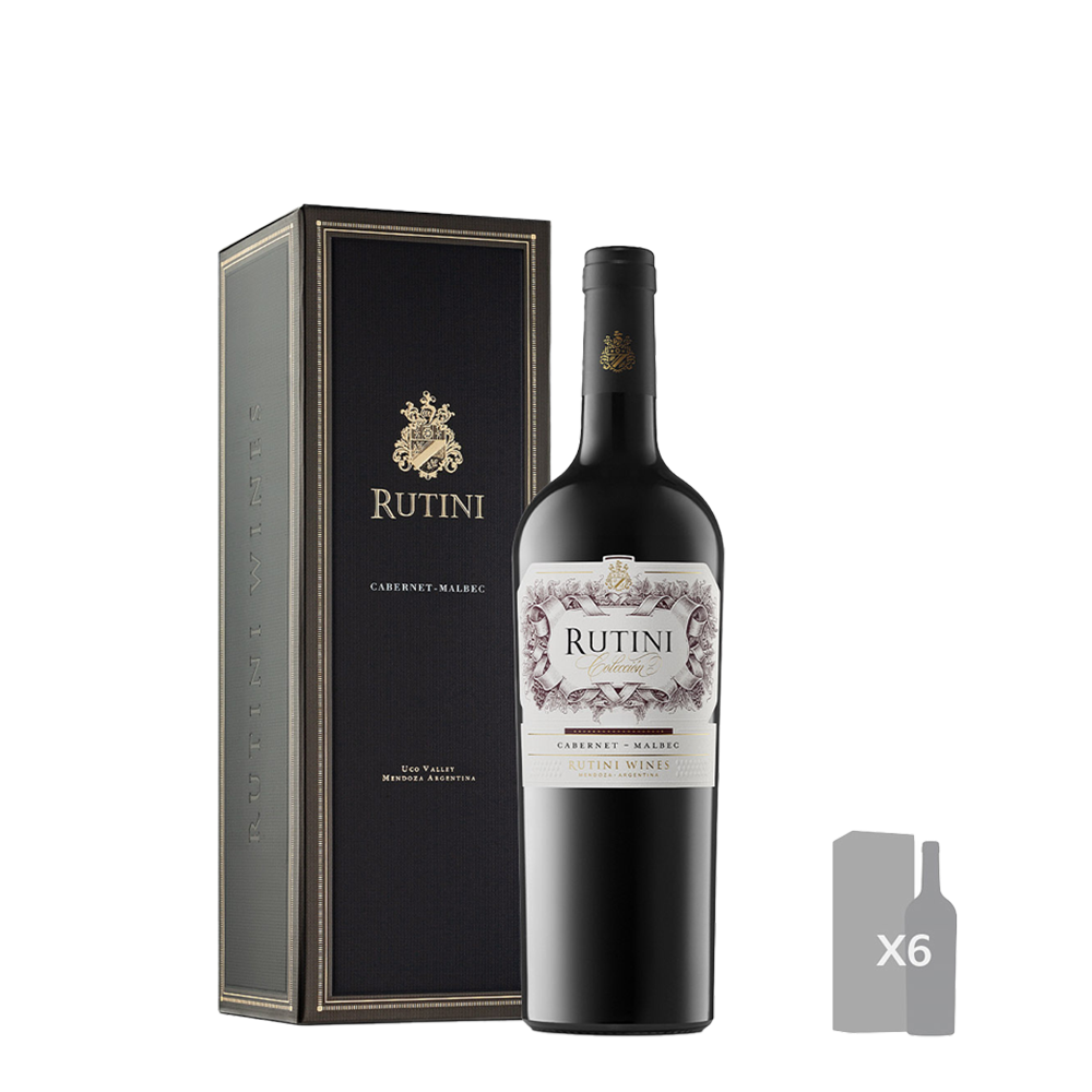 6 Estuches individuales Rutini Cabernet Malbec