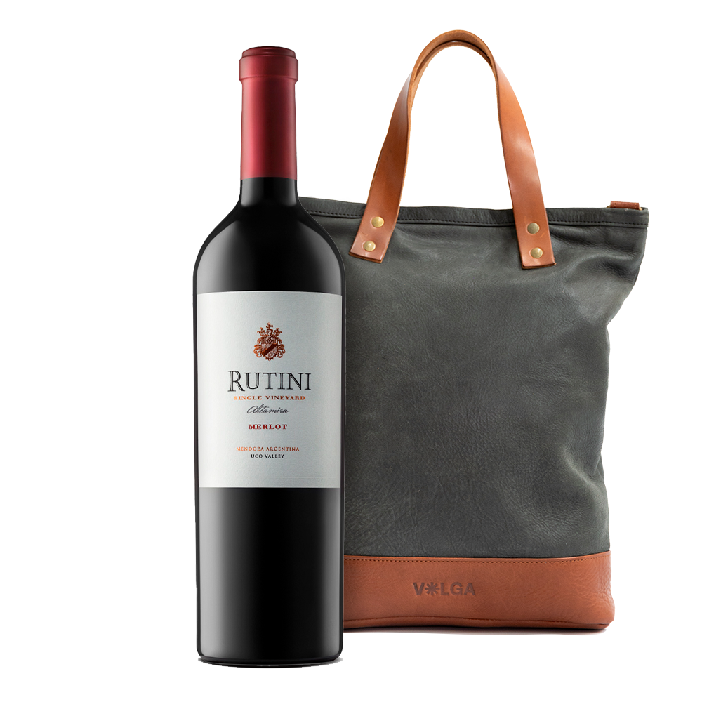 Single Vineyard Altamira Merlot + Bolso de cuero