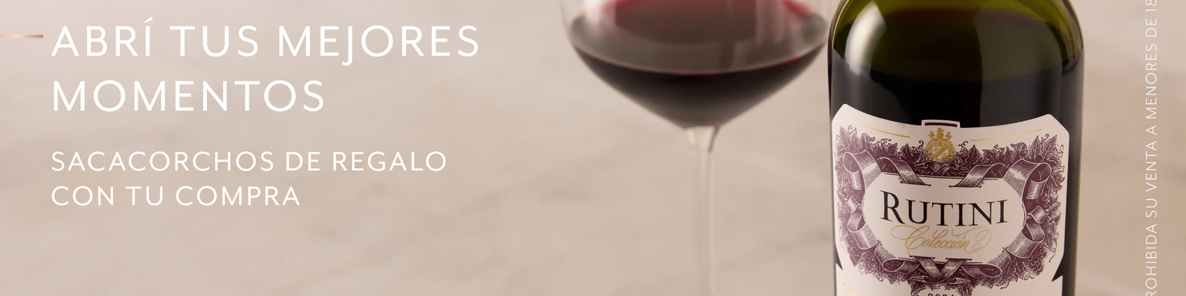 Promoción Rutini Wines en Argentina: Sacacorchos de regalo con tu compra. "Abrí tus mejores momentos".